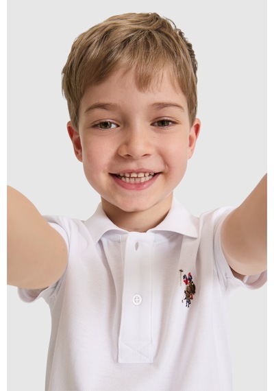 U.s. Polo Assn. Erkek Çocuk Beyaz Tişört Basic 50325608-vr013
