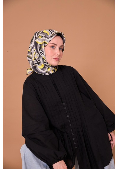 Silk Home Twill İpek Eşarp 11471-33 Beyaz, Siyah, Sarı, Yeşil, Gri
