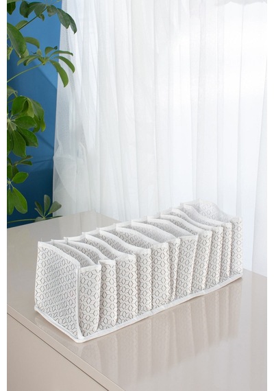 Medium 11 Gözlü Çekmece Içi Düzenleyici Organizer 16 X 40 X 12 Kumaş Gri Tr Diğer