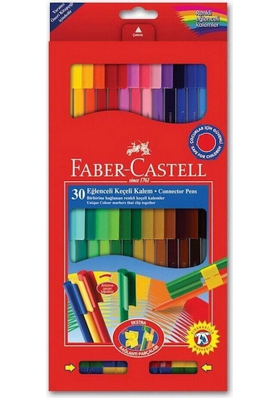 Faber Castell Faber-Castell Eğlenceli Keçeli Kalem 30 Renk