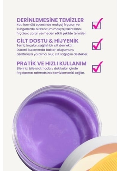 Pop Beauty Makyaj Fırçasını Ve Süngerini Temizleme Sabunu Ve Silikon Matı 70gr Popbeautysabun Orman Meyveleri