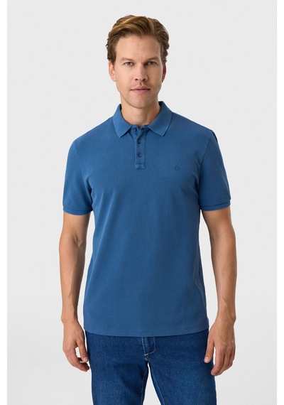 Back And Bond Regular Fit Mavi Polo Yaka Tişört
