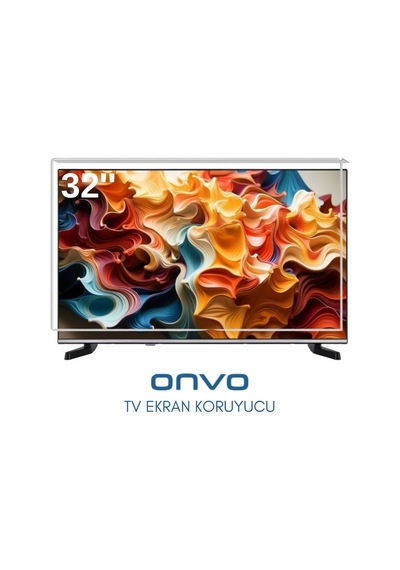 Technozi Onvo Uyumlu 32" İnç 132 Ekran Tv Koruyucu Kırılmaz Paneli