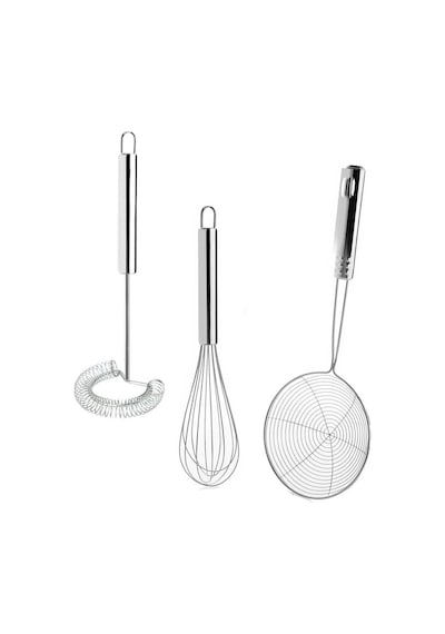 3'lü Kevgir Çırpıcı Set, Yağ Kevgiri, Tel Çırpıcı, Yumurta Çırpıcı Sos Karıştırıcı Mikser Paslanmaz Diğer