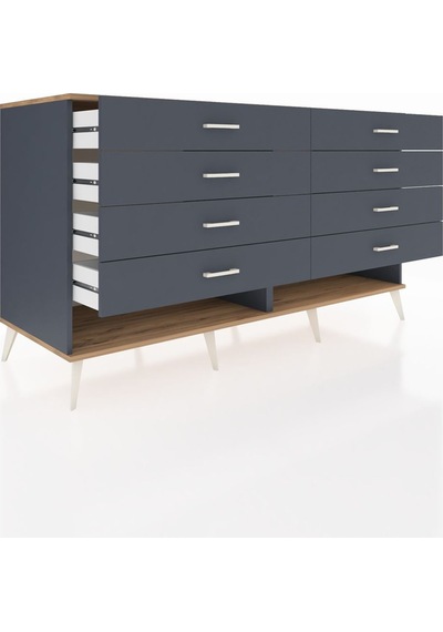 Kronos Konsol 8 Çekmeceli 176x59x99 Antrasit-çam/antrasit Antrasit-çam/antrasit Kronos Konsol 8 Çekmeceli 176x59x99 Antrasit-çam/antrasit Antrasit-çam/antrasit