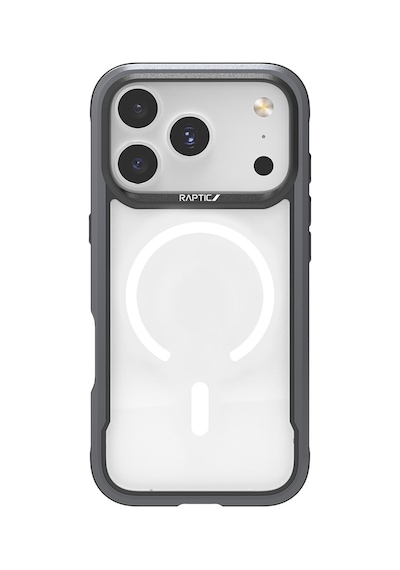 Apple Uyumlu iPhone 17 Pro Max Kılıf M-safe Şarjlı Airbagli Raptic Shield Serisi Şeffaf Kapak Siyah