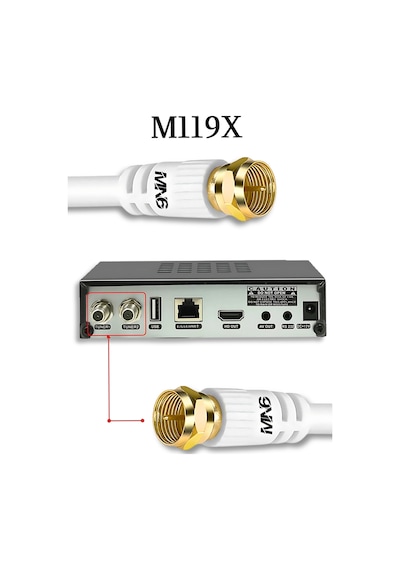 Mn6 M119x 10 Metre Anten Kablosu/hazır Altın Uç F Konnektör-4k/çanak Anten Kablosu-rg6 U6 Anten Kablosu