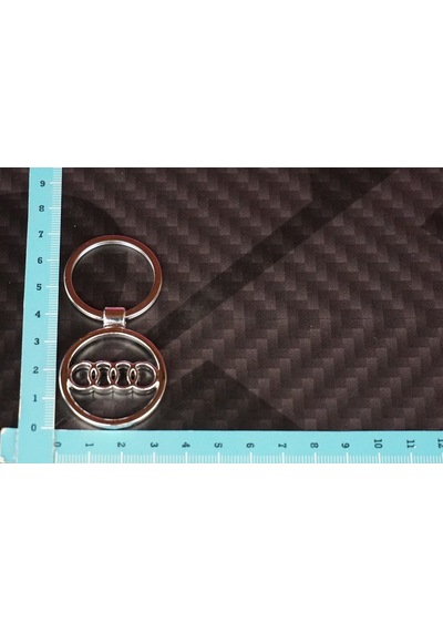 Audi Uyumlu Halka Logo Krom Metal Çift Yön Anahtarlık (416225056)