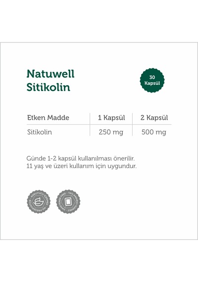 Sitikolin 30 Kapsül - 2 Adet