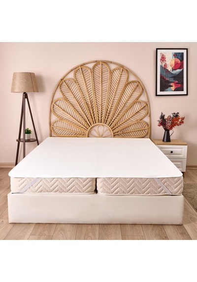 Soft Minik Kapitoneli Tek Kişilik Sıvı Geçirmez Lastikli Alez - Beyaz - 100x200 Cm Renkli