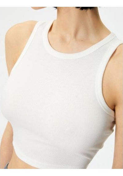 Koton Crop Atlet Ribanalı Bisiklet Yaka Beyaz 4sak10011ek 4SAK10011EK000 Beyaz Koton Crop Atlet Ribanalı Bisiklet Yaka Beyaz 4sak10011ek 4SAK10011EK000 Beyaz