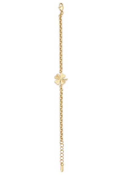 Gold 14k Altın Kaplamalı Jewelry Yoncalı Bileklik Altın