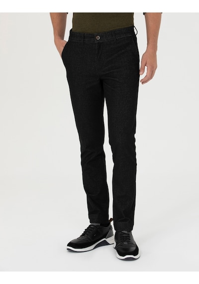 Pierre Cardin Erkek Siyah Kanvas / Chino Pantolon 50278130-vr046 Siyah
