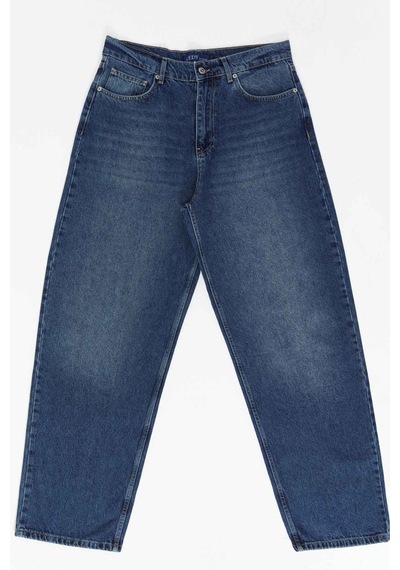 Cedy Denim Cedy Denım Yüksek Kalite Erkek Yüksek Bel Baggy Skater Jean Koyu Mavi