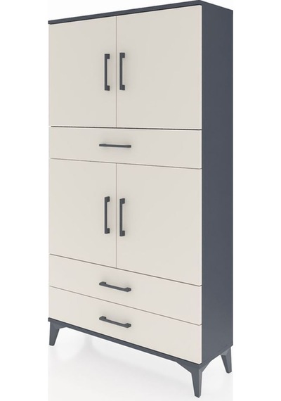 Arges Dolap 4 Raflı 3 Çekmeceli 4 Kapaklı 88x30x163 Antrasit-aytaşı Antrasit Arges Dolap 4 Raflı 3 Çekmeceli 4 Kapaklı 88x30x163 Antrasit-aytaşı Antrasit