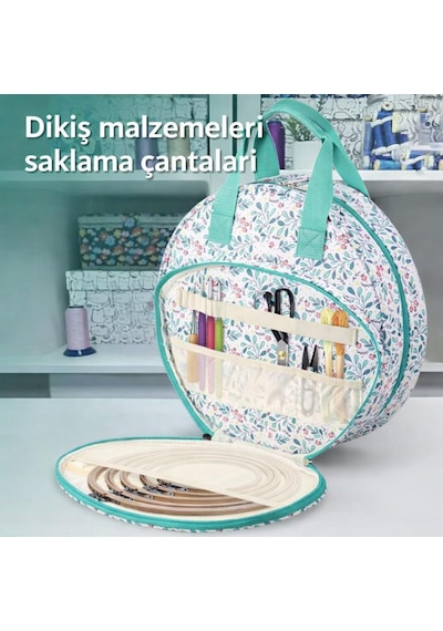 Saklama Çantalı Nakış Seti Dayanıklı Oxford Kumaş Yüksek Kapasite Taşınabilir Dikiş Seti