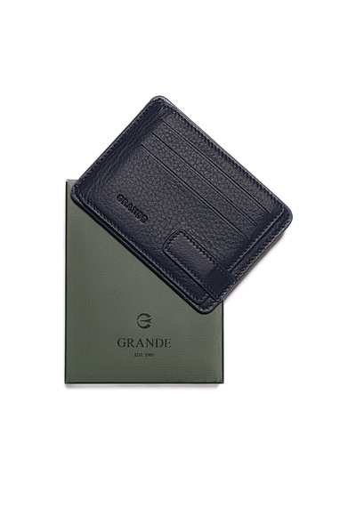 Lacivert Cüzdan & Kartlık Unisex 544 Grande Deri Cüzdan Kartlık