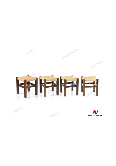 Hasır Ipli Ahşap Tabure 33Cm | Id1959