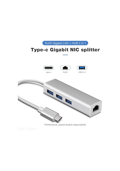 Type C USB Hub USB Type-C To 3 Port USB 3.0 Çoklayıcı 1000 Mbps