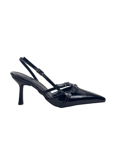 Asmi Shoes Mayra Yeni Sezon 7 Cm Topuklu Ayakkabı Siyah Siyah