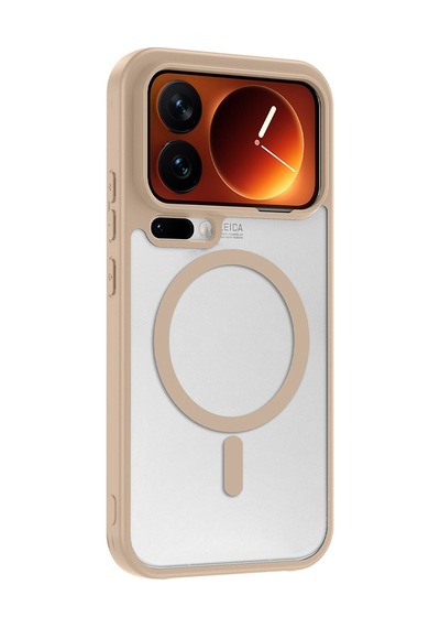 Xiaomi 17 Pro Max Kılıf Magsafe Kamera Korumalı Mat Parmak İzi Tutmayan Pazarplus Kahverengi
