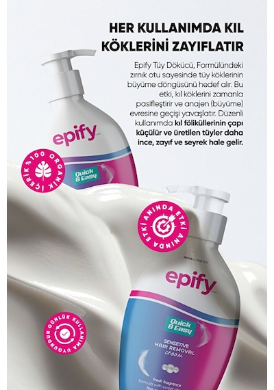 Epify Tüy Dökücü Krem 250 ML Epify Tüy Dökücü Krem 250 ML