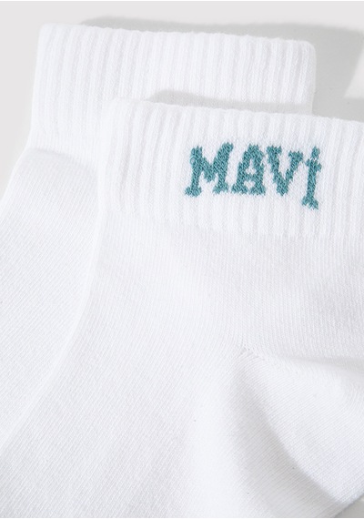 Mavi - Beyaz Patik Çorap 1912785-20843 Beyaz