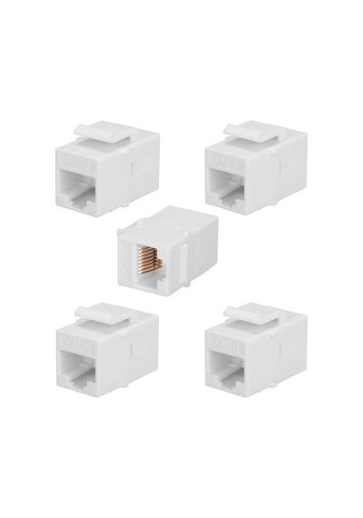 Cat. 6 Rj45 Dişi - Dişi Keystone Ara - Beyaz