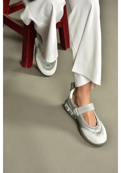 Fox Shoes V312651304 Gri Kumaş Bantlı Günlük Kadın Ayakkabı Gri