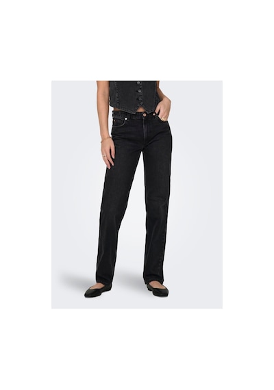 Only Onljacı Mw Straıght Bl Dnm Cro Kadın Siyah Jean - 15301779 Siyah