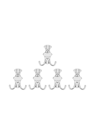 Çi Zgi Li Askı, Metal Vestiyer Askısı, Krom, Duvar Ve Dolap Askılığı 5'li Set Vidalı