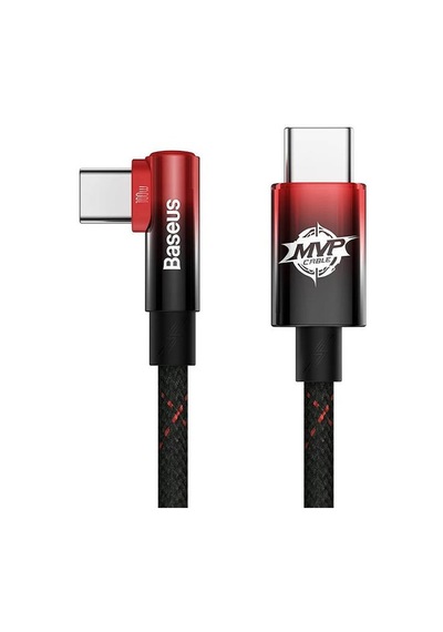 Baseus Mvp 2 Elbow 100w Type-c To Type-c Ultra Hızlı Şarj Ve Data Kablosu Kırmızı 1m