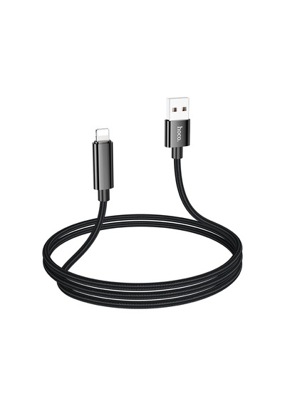 Hoco U125 Benefit USB to Lightning Şarj Data Kablosu Siyah 1.2 M