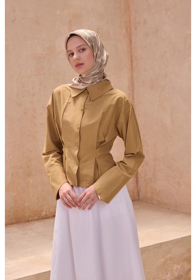 Belli Twill İpek Eşarp Krem Açık Vizon