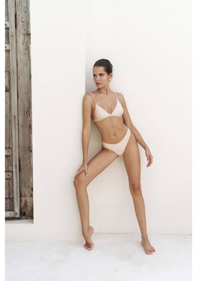 Mai Collection Mai Studios Co. Bintang Düz Kesim Bej Bikini Altı Bej