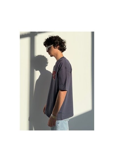 Zaee Vegas Taşlı Oversize Tişört Çok Renkli