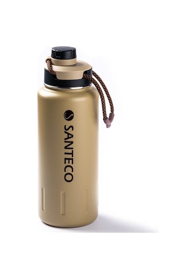Santeco Haki Çift Katmanlı Paslanmaz Çelik Termos Su Şişesi 950ml Haki
