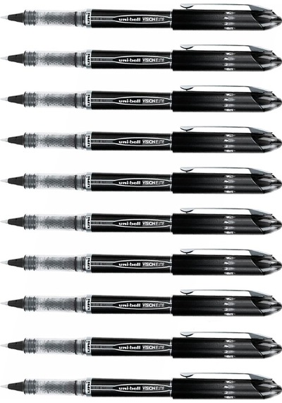 Siyah Pilot Kalem Ub-205 Vision Elite 0.5mm 10 Adet Uniball Pilot Kalem 0.5 Mm Roller Uçlu Pilot Kalem İnce Uçlu Likit Siyah