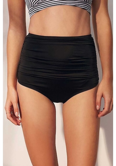 Angelsin Siyah Yüksek Bel Bikini Alt (402449962)