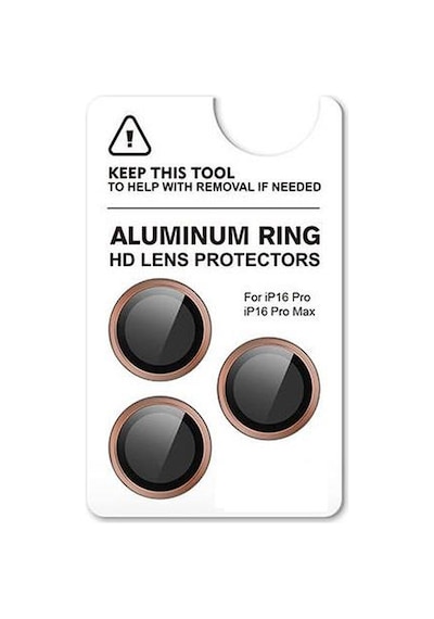 Apple Uyumlu iPhone 16 Pro Max Cl-12 Premium Safir Parmak İzi Bırakmayan Anti-reflective Kamera Lens Koruyucu Çöl