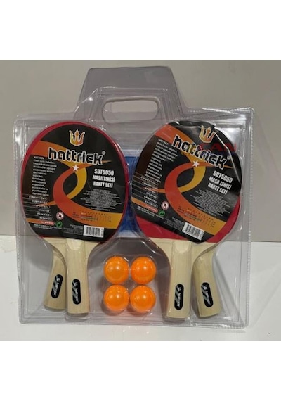 Hattrick SDT5050 Masa Tenis Raket Set 4 Raket + 4 Top + Ağdemir