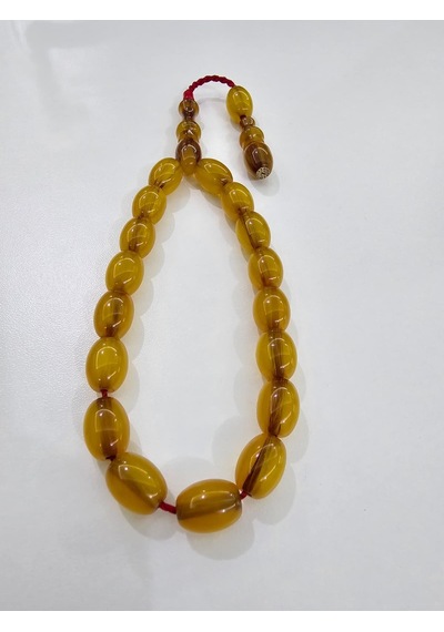 Zeyzun Usta İmzalı Bilek Boy Efe Maskot Sıkma Kehribar Tespih 15 29860579