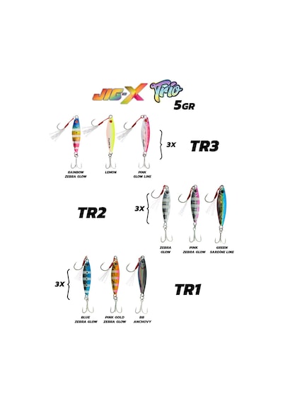 Fujin Jig-x Trio 3lü Micro Jig 5gr Renk: Tr3