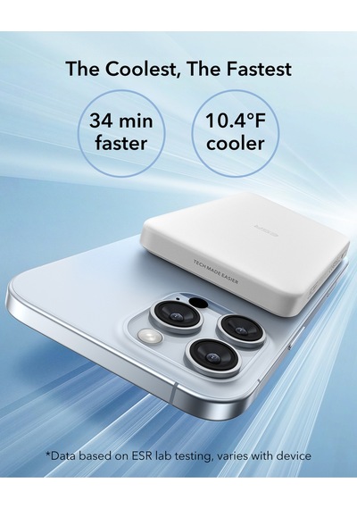 Halolock Qi2 10.000 Mah Magsafe Digital Powerbank Beyaz Siyah