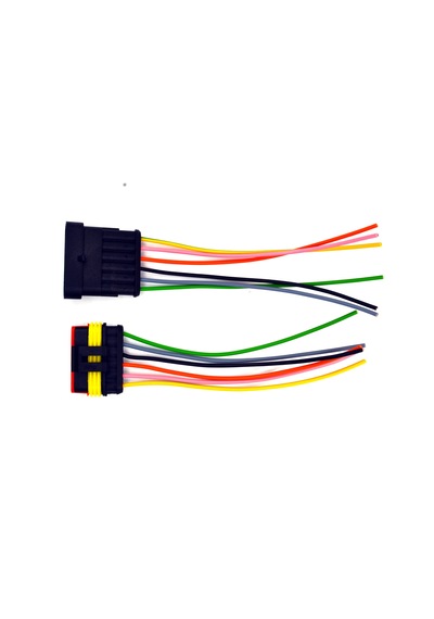 1 Takım 6 Pin Kablolu Süper Seal Elektrik Soketi Su Geçirmez Konn