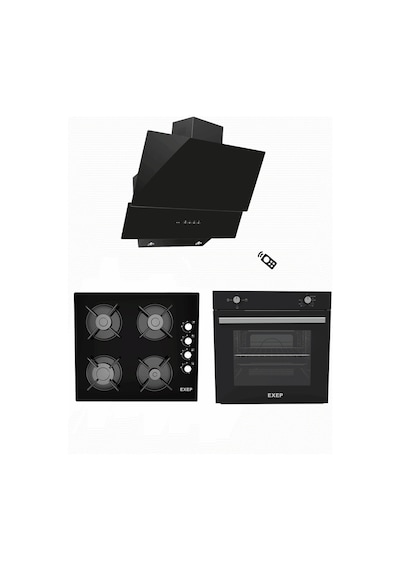 Exep Smart EF-200 - EO-320 - ED-402 Siyah Ankastre Set