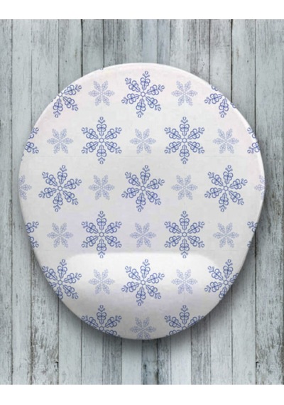 Kar Taneleri Oval Bilek Destekli Mouse Pad Mousepad
