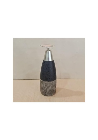 Seramik Sıvı Sabunluk, Siyah Nokta Desen, 20x7 Cm Çok Renkli