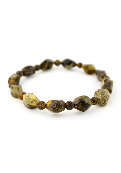 Kehribar Bileklik Özel Tasarım Ambergold Blk23-40 Çok Renkli