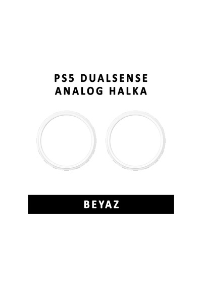 Ps5 Ring Dualsense Analog Çerçevesi Playstation 5 Kol Tamir Parçası 2 Adet Halka Beyaz